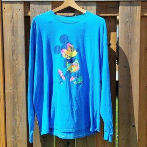 WALT DISNEY WORLD Spell Out Long Sleeve Shirt 2XL Official Disney Parks